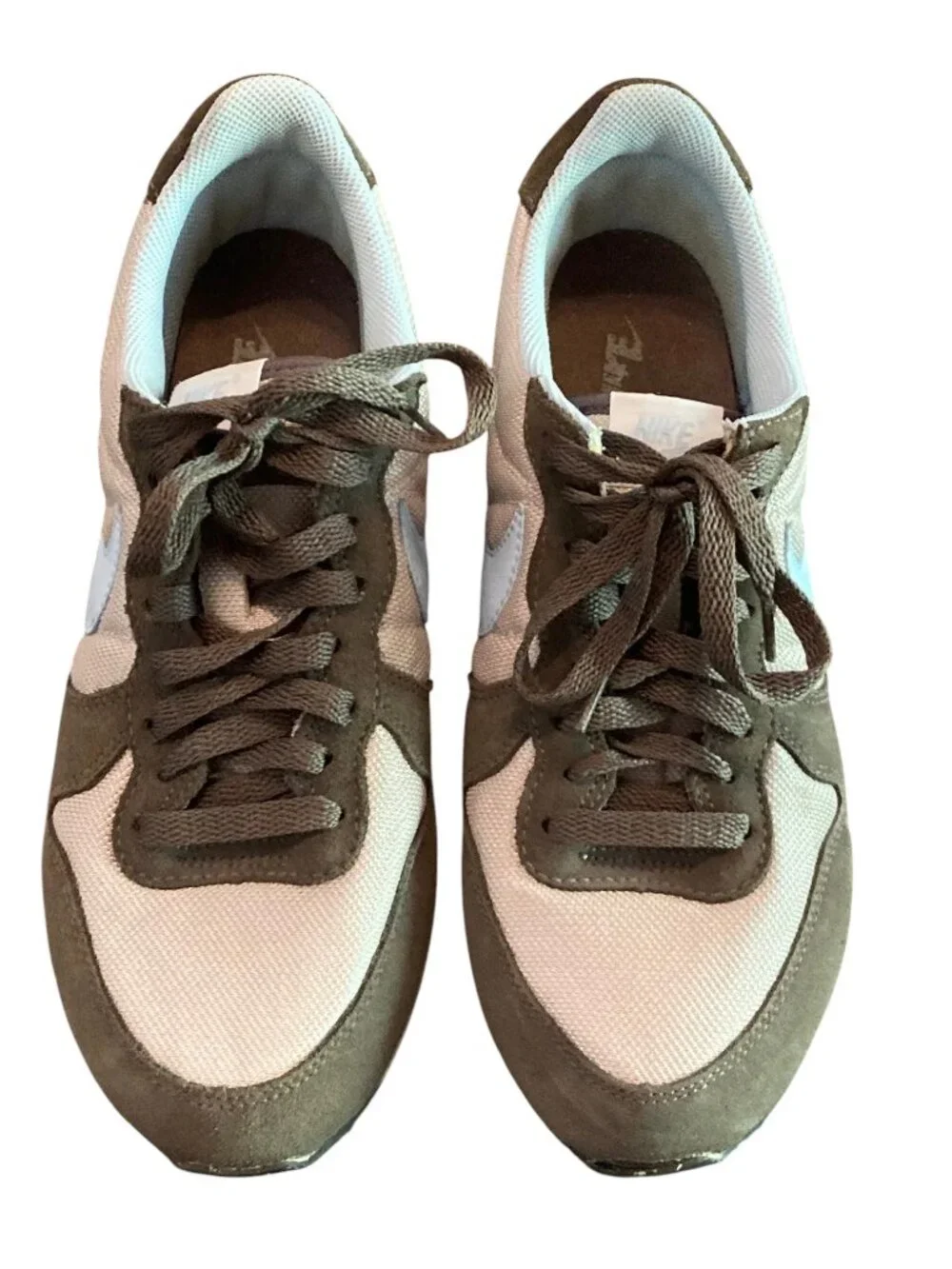 Women's NIKE Internationalist Running Shoes Gray / Light Blue Size 9.5 / 9 1/2